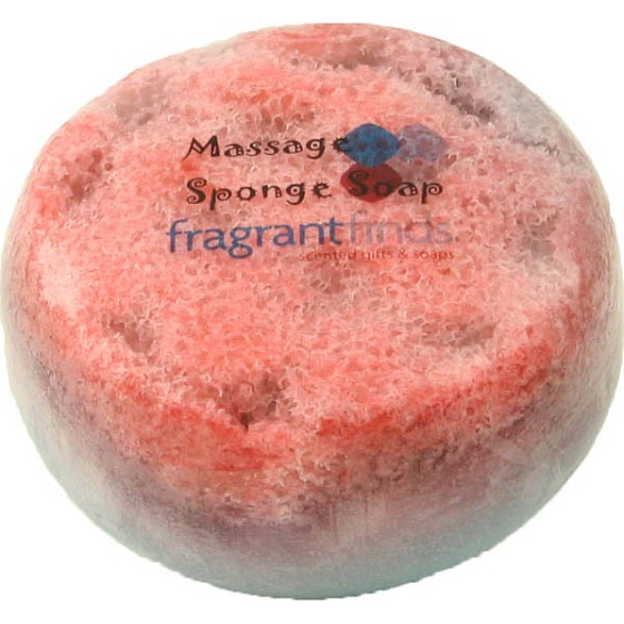 Fragrant Dupe Man Glycerínové mydlo masážne s hubou naplnenou vôňou parfumu Joop Man vo farbe modročervené 200 g