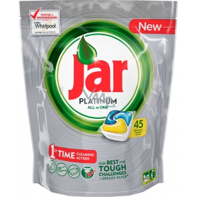 Jar Platinum All in One Lemon Kapsule do umývačky riadu 45 kusov