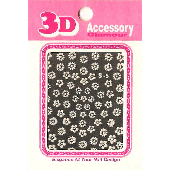 Nail Accessory 3D nálepky na nechty 10100 S-5 1 aršík