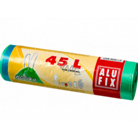 Alufix Sáčky do odpadkového koša zaťahovacej zelené, 14 mikrometrov, 45 litrov, 60 x 60 cm, 20 kusov