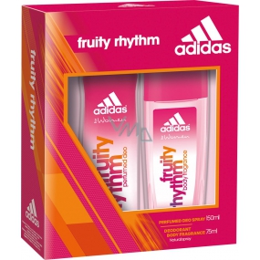 Adidas Fruity Rhythm parfumovaný deodorant sklo 75 ml + dezodorant sprej 150 ml, kozmetická sada