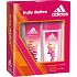 Adidas Fruity Rhythm parfumovaný deodorant sklo 75 ml + dezodorant sprej 150 ml, kozmetická sada