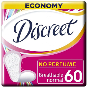 Discreet Normal Economy slipové intimné vložky pre každodenné použitie 60 kusov Discreet Normal Economy slipové intimné vložky pre každodenné použitie 60 kusov