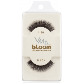Bloom Natural nalepovacie riasy z prírodných vlasov obloučkové čiernej č. 20 1 pár