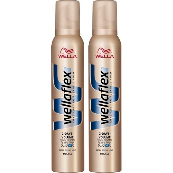Wella Wellaflex 2-Days-Volume extra silné spevnenie penové tužidlo 2 x 200 ml, duopack