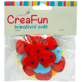 CreaFun Textilné dekorácie Kvetina mix farieb 5,5 cm 5 kusov