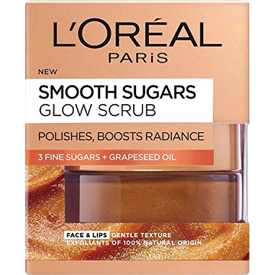 Loreal Paris Smooth Sugars Glow Scrub jemný rozjasňujúce cukrový peeling 50 ml