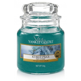 Yankee Candle Icy Blue Spruce - Zľadovatený modrý smrek vonná sviečka Classic malá sklo 104 g