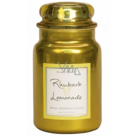 Village Candle Rebarborová citronáda - Rhubarb Lemonade vonná sviečka v skle 2 knôty 602 g