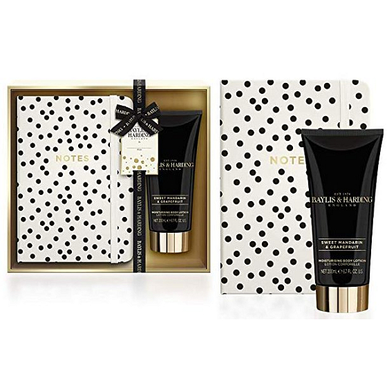 Baylis & Harding Sladká mandarínka a Grapefruit mlieko na ruky a telo 200 ml + zápisník, kozmetická sada