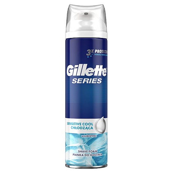 Gillette Series Sensitive Cool pena na holenie pre mužov 250 ml
