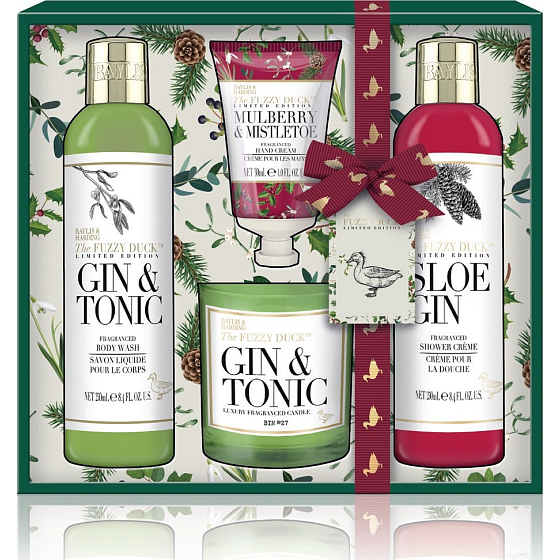 Baylis & Harding Moruša, Imelo a Brusnica umývací gél 250 ml + sprchový krém 250 ml + krém na ruky 30 ml + vonná sviečka 60 g, kozmetická sada