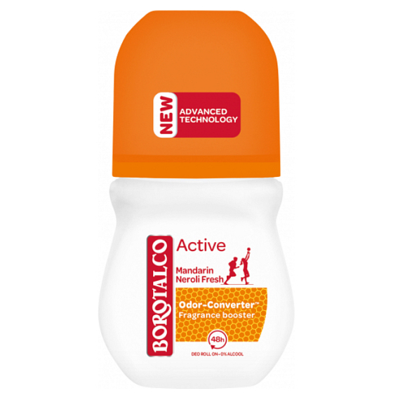 Borotalco Active Mandarin a Neroli Fresh guľôčkový deodorant roll-on unisex 50 ml