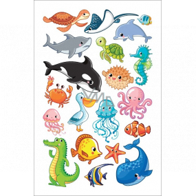 Tetovacie obtlačky Morský svet farebné 13 x 8,5 cm