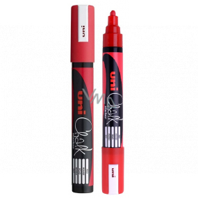 Uni Mitsubishi Chalk Marker kriedový popisovač červený 1,8-2,5 mm, PWE-5M