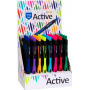 Spoko Active guľôčkové pero, modrá náplň, 0,5 mm 1 ks rôzne farby