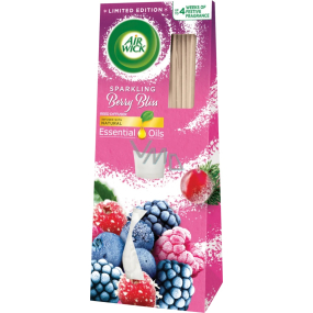 Air Wick Reed Diffuser Esenciálne oleje Sparkling Berry Bliss - tyčinky s vôňou zimného ovocia Osviežovač vzduchu 33 ml