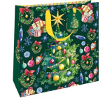 Nekupto Darčeková papierová taška luxusná 33 x 33 cm vianočný stromček