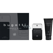 Bugatti Signature Black toaletná voda 100 ml + sprchový gél 200 ml, darčeková súprava pre mužov
