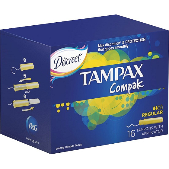 Tampax Compak Regular dámske tampóny s aplikátorom 16 kusov