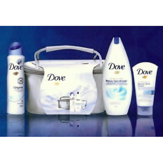 Dove Original strieborná kozmetická taška