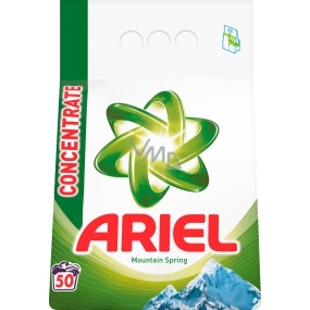 Ariel Mountain Spring prací prášok pre čisté a voňavé bielizeň bez škvŕn 50 dávok 3,75 kg