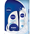 Nivea Creme Soft sprchový gél 250 ml + Fresh Natural dezodorant sprej 150 ml + intenzívny krém 30 ml, pre ženy kozmetická sada