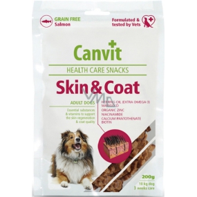 Canvit Health Care Snacks Skin & Coat Maškrta pre psov na regeneráciu kože a kvality srsti 200 g