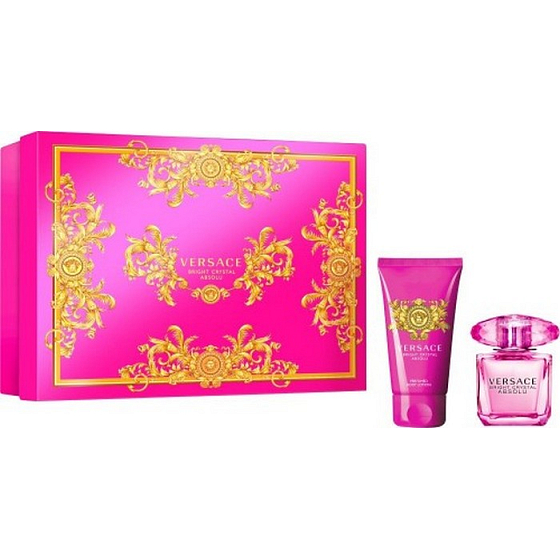 Versace Bright Crystal Absolu toaletná voda pre ženy 30 ml + telové mlieko 50 ml, darčeková sada