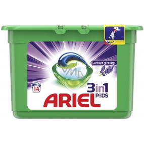Ariel 3v1 Lavender Freshness gélové kapsule na pranie bielizne 14 kusov 378 g