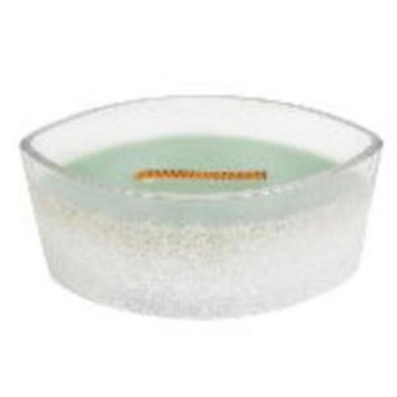 Woodwick Sanded White Willow Moss - Čerstvá vôňa lesa vonná sviečka s dreveným širokým knôtom a viečkom sklo loď 453 g
