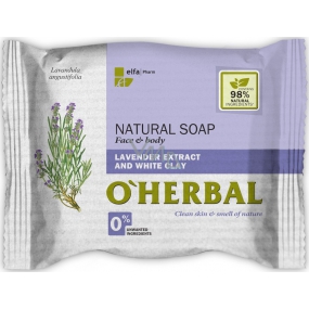 O Herbal Natural Levanduľa a biela hlina prírodné toaletné mydlo 100 g