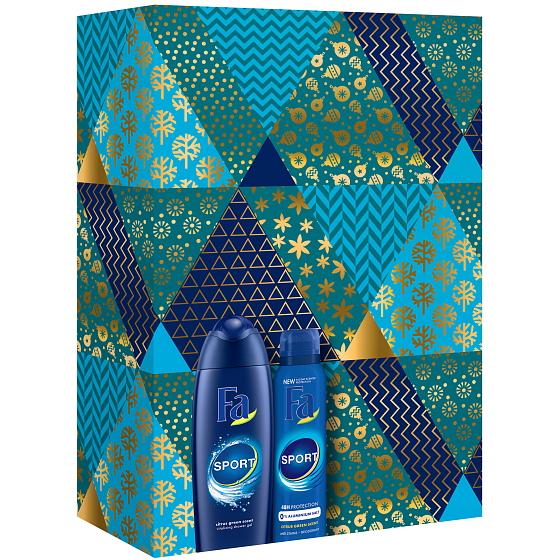 Fa Men Active Sport Energizing sprchový gél 250 ml + Men Sport Energizing Fresh dezodorant sprej pre mužov 150 ml, kozmetická sada