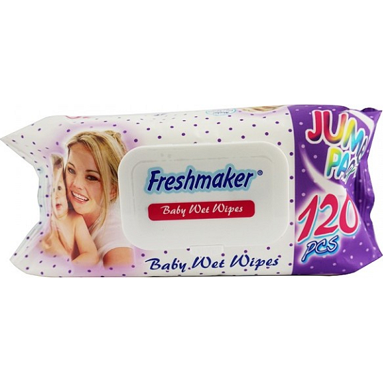 Freshmaker Baby Wet Wipes Jumbo vlhčené obrúsky pre deti 120 kusov