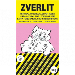 Zverlit Podstielka ekologická ružová pre mačky a hlodavce s vôňou super jemná hrudkujúca 6 kg