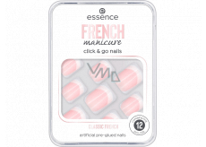 Essence French Manicure Click & Go Nails umelé nechty 01 Classic French 12 kusov