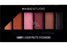 My Magic Studio Candy Palette očných tieňov 6 farieb + aplikátor 6,3 g