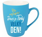 Albi Velvet cup Všetko najlepšie tyrkysová 300 ml