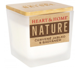 Sviečka Heart & Home Nature Červené jablko s vôňou badyánu, sklenená, doba horenia až 20 hodín 80 g