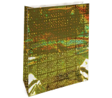 Nekupto Darčeková papierová taška s hologramom 33 x 46 cm Zlatá