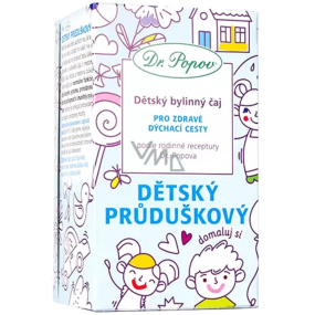 Dr. Popov Bronchiálny bylinný čaj pre zdravé dýchacie cesty 20 x 1,5 g