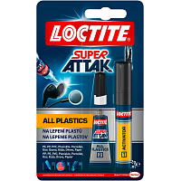 Loctite Super Attak Ultra Plastik okamžité lepidlo obsah 2g + aktivátor, 4 ml