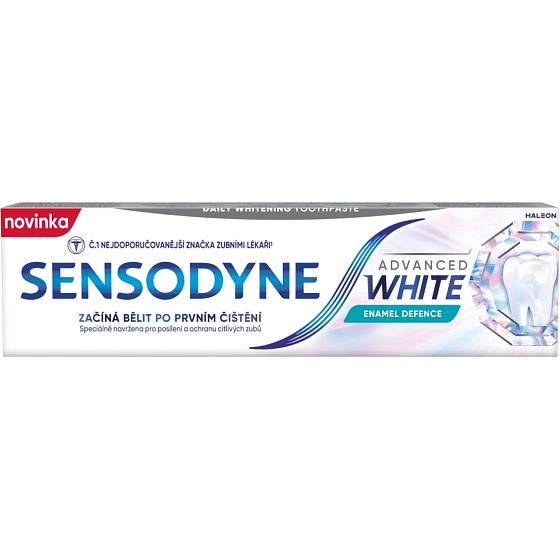 Sensodyne Advanced White Enamel Defence zubná pasta pre citlivé zuby, 75 ml