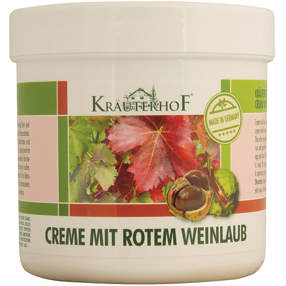 Krauterhof Krém z listov červenej vínnej révy a červeného gaštanu 250 ml