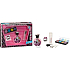 Mattel Monster High toaletná voda 50 ml + štetec 4 kusy + lesk na pery 4 x 1,2 + tetovanie 1 kus, kozmetická sada