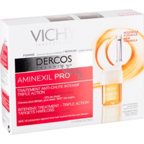 Vichy Dercos Aminexil Pro intenzívna kúra proti vypadávaniu vlasov pre ženy 12 x 5 ml