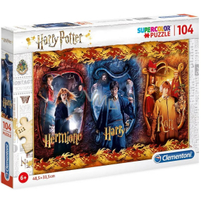 Clementoni Puzzle Harry Potter, Ron a Hermiona 104 dielikov, odporúčaný vek 6+