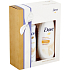 Dove Silk vyživujúci sprchový gél 250 ml + Silk Dry antiperspirant sprej 150 ml, kozmetická sada