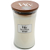 Woodwick Baby Powder - Detský púder vonná sviečka s dreveným knôtom a viečkom sklo veľká 609,5 g