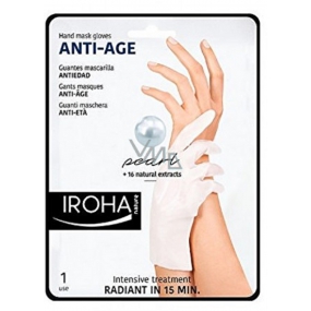 Iroha Anti-Age maska na ruky a nechty proti starnutiu s perlou a prírodnými výťažkami 2 x 9 ml